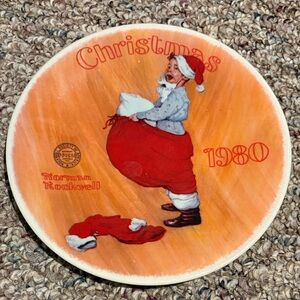 Norman Rockwell Christmas Plate 1980
